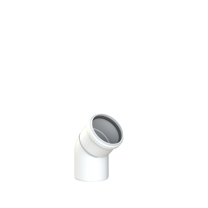 Bocht CoxDENS® | Ø80mm | 45° | Kort