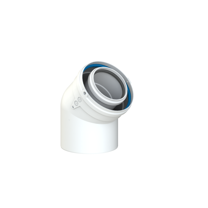Bocht CoxDENS® PP/ALU | Ø80/125mm | 45°