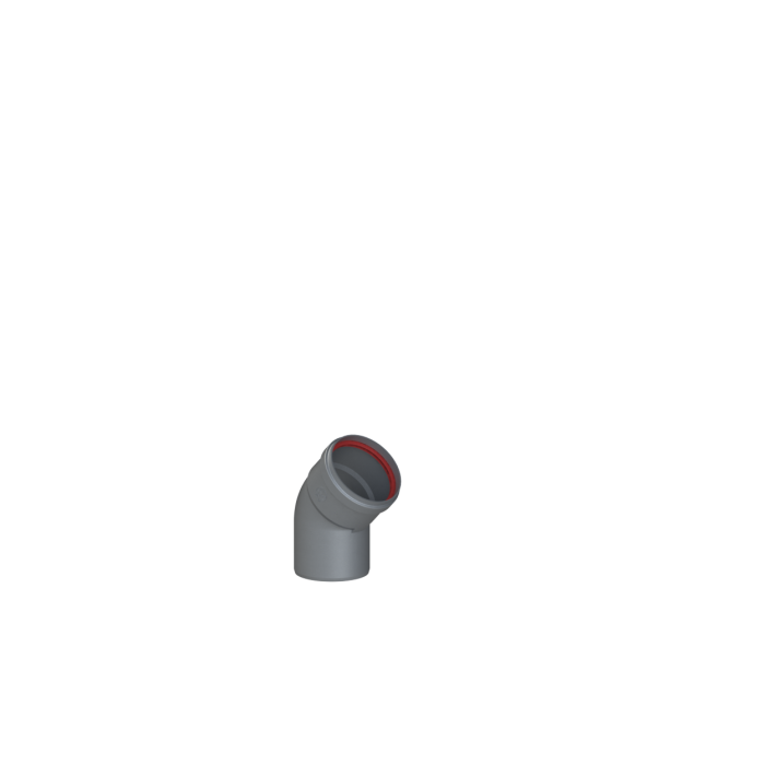 Bocht CoxFix® ALU | Ø80mm | 45°