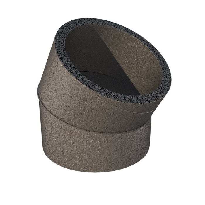 Bocht geïsoleerd Ubbink Aerfoam Ø125mm | 30°