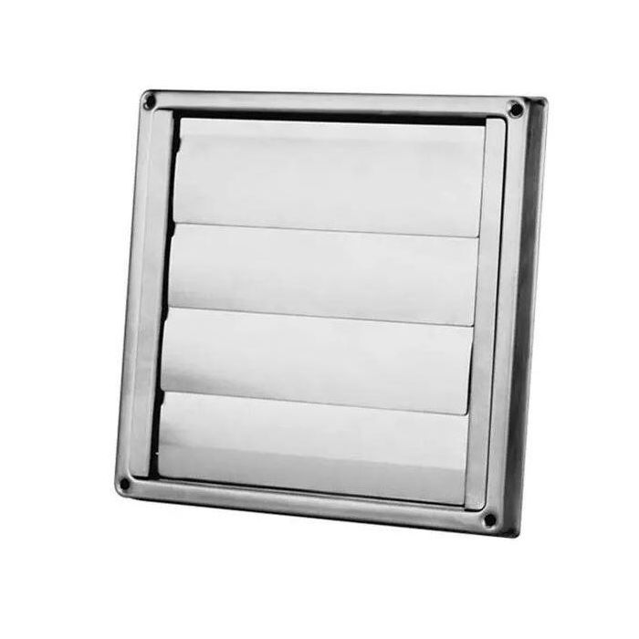 Buitenluchtrooster DEC D5 Ø100mm | Lamellenrooster | RVS