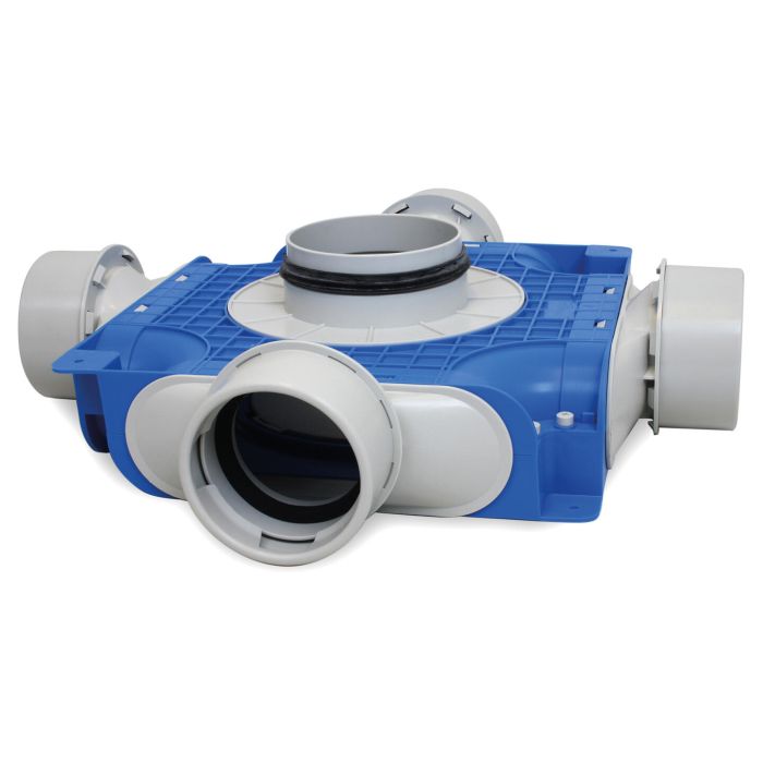 Instortverdeler Vent-Axia | 4xØ90mm | Zijaansluiting Ø125mm