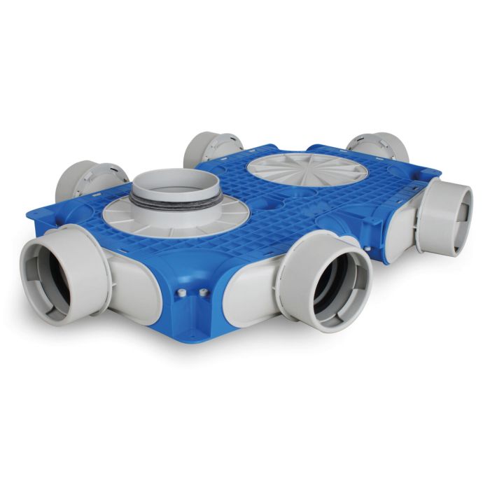 Instortverdeler Vent-Axia | 6xØ90mm | Zijaansluiting Ø125mm