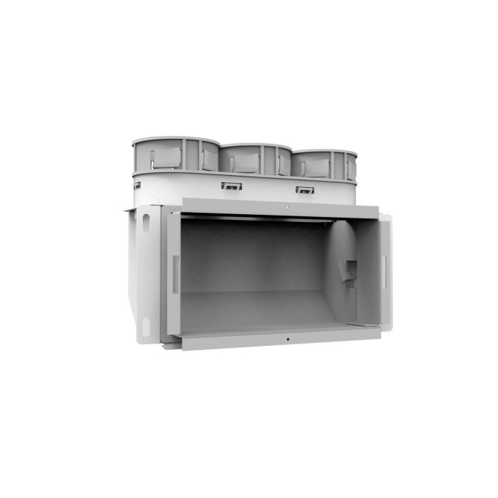 Muurcollector Vent-Axia | 3xØ69x200x100mm | Boven | Geïsol.