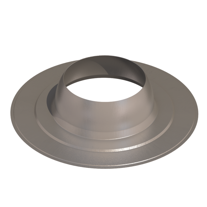 Plakplaat Ubbink ALU | Ø125/160mm | Vlak/Hellend