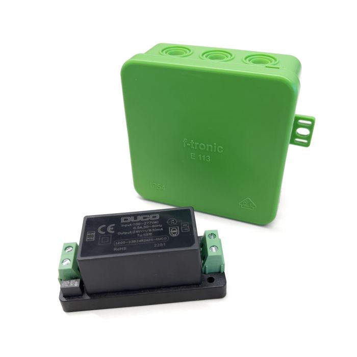 Power supply Duco 230VAC-24VDC/20W | met behuizing