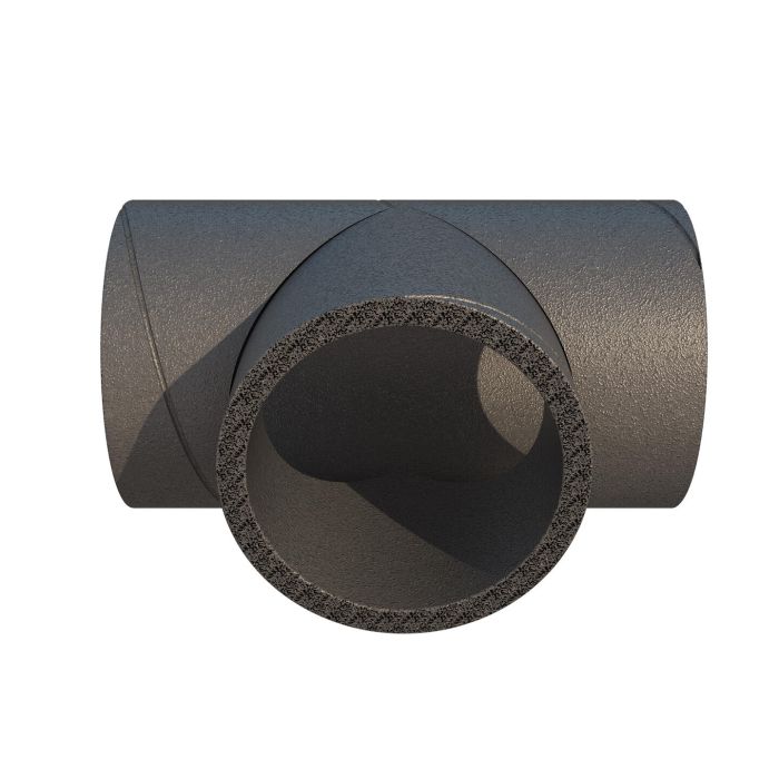 T stuk geïsoleerd Ubbink Aerfoam Ø125mm | 90°