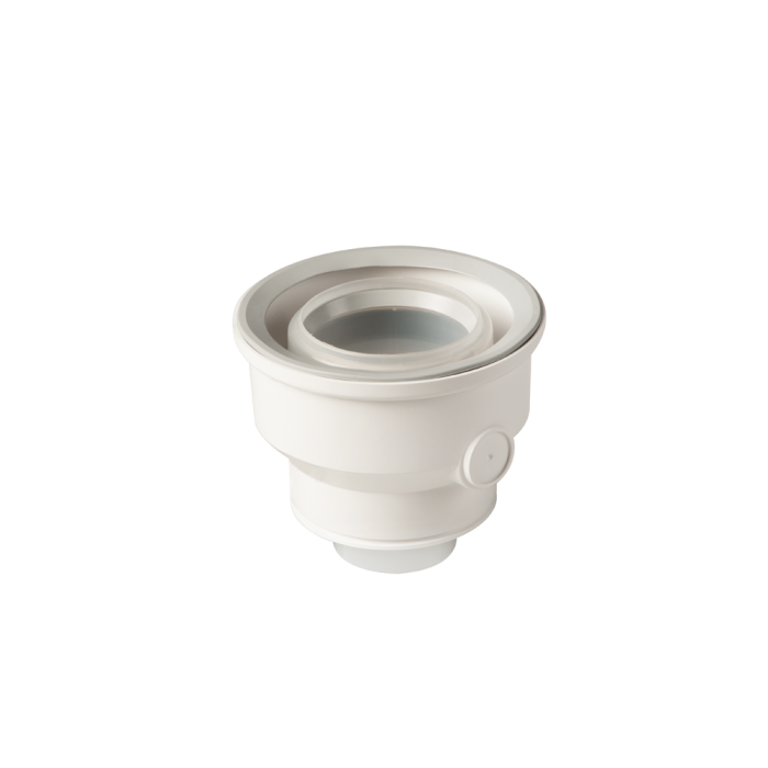 Verloop Ubbink UbiFit | Spie Ø60/100mm | Mof Ø80/125mm | Wit