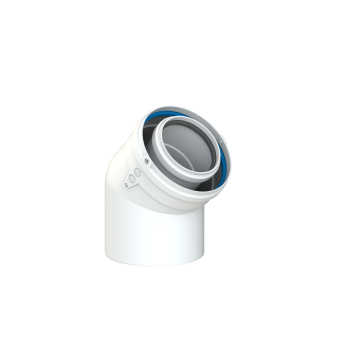 Bocht CoxDENS® PP/ALU | Ø80/125mm | 45°
