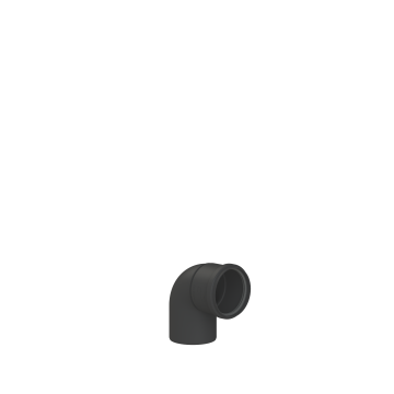 Bocht CoxVLT PP | Ø80mm | 87° | Rookgas | Zwart