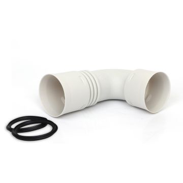 Bocht Vent-Axia | 90° | Slang Ø90mm | Afdichtring x2