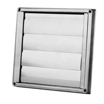 Buitenluchtrooster DEC D5 Ø150mm | Lamellenrooster | RVS