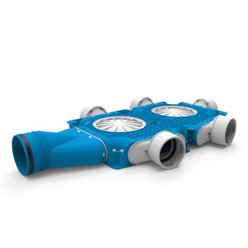 Instortverdeler Vent-Axia | 1xK 5xØ90mm 4xD | Hori. Ø125mm