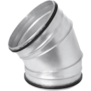 Segmentbocht spirobuis Ø355mm | 45° | Safe