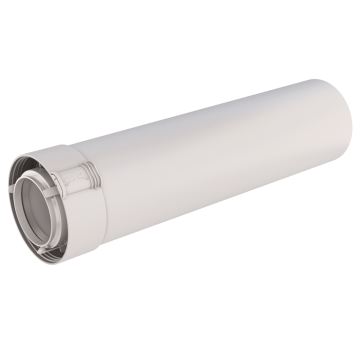 Verlengbuis Ubbink UbiFit | Ø80/125x1000mm | Klemband | Wit