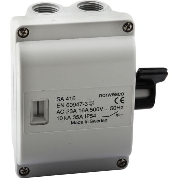 Werkschakelaar CAS ECO-fan Norwesco SA 16 4 polig+aarde