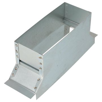 Zijaansluitstuk | 200x80mm | 90° | Instort | Stromend